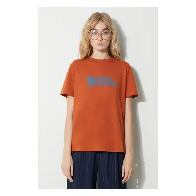 Tričko Fjallraven Logo Tee W tyrkysová barva, s potiskem, 87146-243 84344736