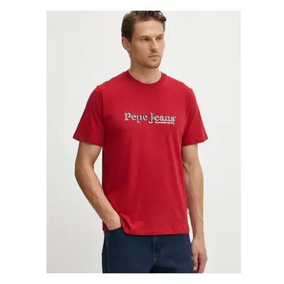 Tričko Pepe Jeans SOMERS TEE červená barva, s potiskem, PM509649 99825277