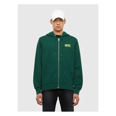 Diesel Sweatshirt - SGIRKHOODZIPLOGO dark green 99794055