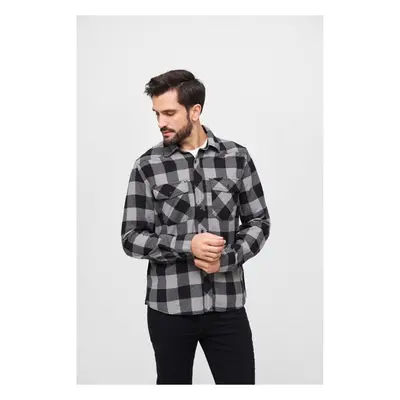 Pánská košile Brandit Checked Shirt - černá, šedá 66145953