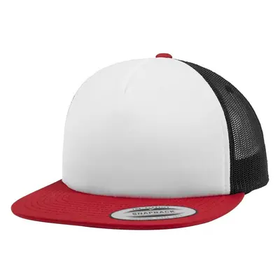 Flexfit Foam Trucker s bílým předním červeným/wht/blk 87555565