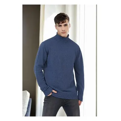 75046 Dewberry Turtleneck Mens Sweater-INDIGO 99810097