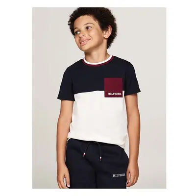 Dětské bavlněné tričko Tommy Hilfiger bílá barva, KB0KB09275 99826446