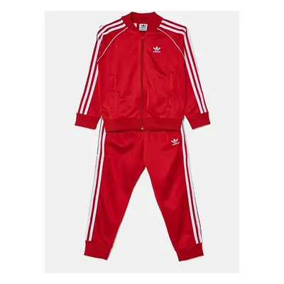 Dětská tepláková souprava adidas Originals SST TRACKSUIT červená barva 99233386