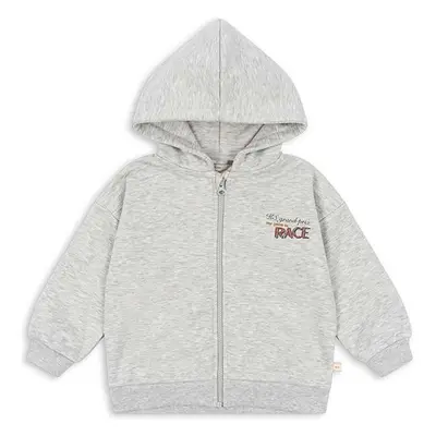 Dětská mikina Konges Sløjd LOU SWEAT HOOD OCS šedá barva, s kapucí, s 99824823