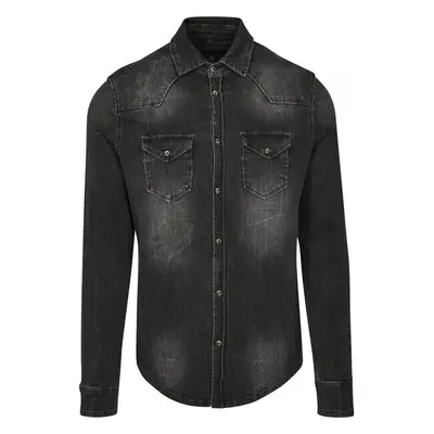 Pánská košile Brandit Riley Denim Shirt - černá 43838769