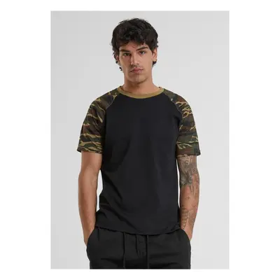 Urban Classics Raglánové kontrastní tričko blk/woodcamo 89530866