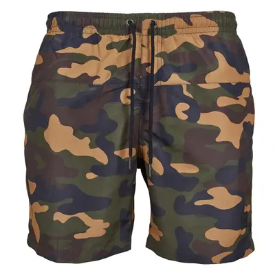 Urban Classics Pánské plavky Camo lesní maskáčové 91372946