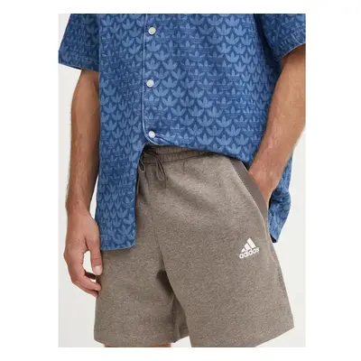 Kraťasy adidas pánské, hnědá barva, melanžové, IY6612 99822204