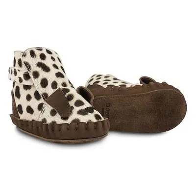 Kojenecké kožené boty Donsje Kapi Exclusive Booties Dalmatian hnědá 99019322