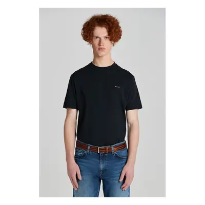 TRIČKO GANT SLUB TEXTURE SS T-SHIRT BLACK 89868573