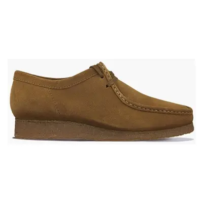 Semišové polobotky Clarks Originals Wallabee hnědá barva, 26155518 84011209