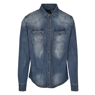 Pánská košile Brandit Riley Denim Shirt - modrá 43838770