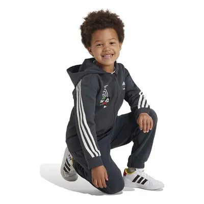 Dětská mikina adidas LK DY MM TT černá barva, s kapucí, s potiskem, 96183980