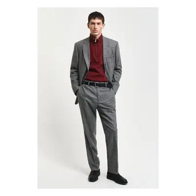 KALHOTY GANT SLIM CHECK SUIT PANTS GRAPHITE 99405470