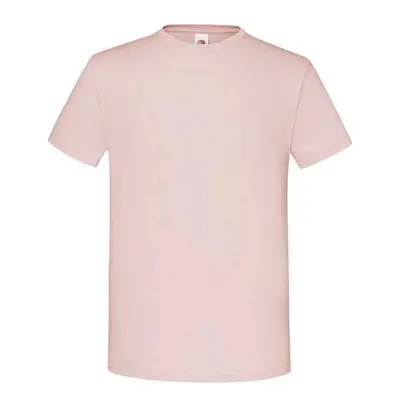 Mens Powder T-shirt Combed Cotton Iconic Sleeve Fruit of the Loom 86042372