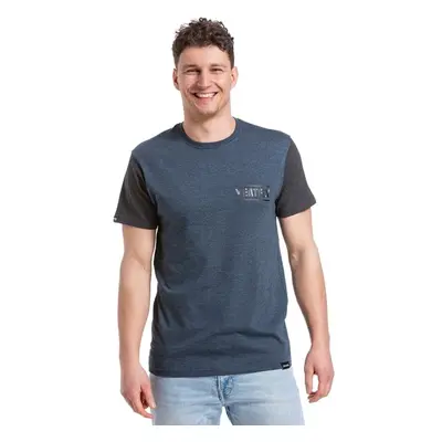 Meatfly pánské tričko Pitstop Navy Heather/Charcoal Heather | Modrá 82610020