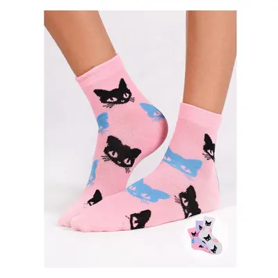 Yoclub Kidss Girls Socks Cats 3-Pack SKA-0157G-A500 99859218