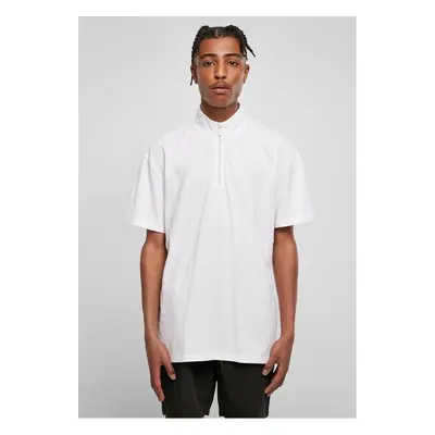 Urban Classics Boxy Zip Pique Tee bílé 99790488