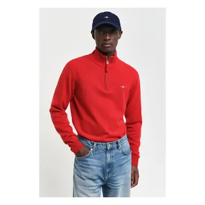 SVETR GANT SUPERFINE LAMBSWOOL HALF ZIP BRIGHT RED 96324510