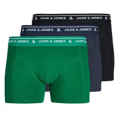 JACK & JONES Boxerky JACJARED marine modrá / zelená / černá / bílá 100275477