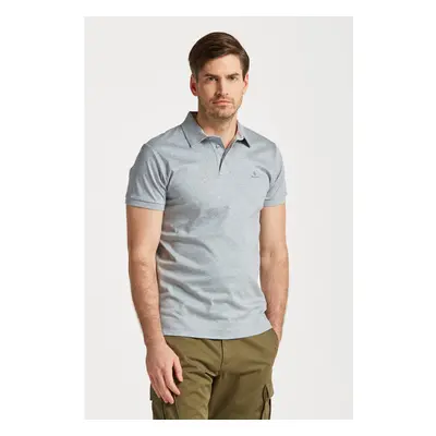 POLOKOŠILE GANT MERCERIZED JERSEY SS RUGGER GREY MELANGE 76936436