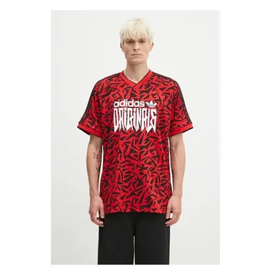 Tričko adidas Originals AOP Jersey červená barva, IZ4833 99247608