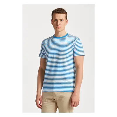 TRIČKO GANT STRIPED T-SHIRT DAY BLUE 78969517