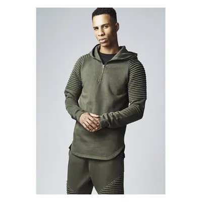 Urban Classics Plisované rukávy Terry Hoody olivové 91354725