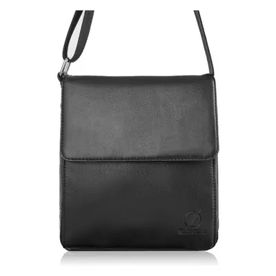 Kabelky od Hraběnky Pánská crossbody kožená taška z pravé kůže; černá 83029613