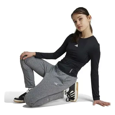 Dětské tričko s dlouhým rukávem adidas J TF LS TEE černá barva, IV9544 99548483