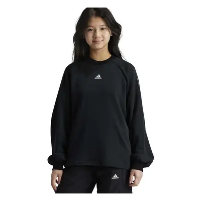 Dětská mikina adidas JGAM CREW černá barva, s potiskem, IV7045 94933821