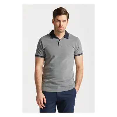 POLOKOŠILE GANT 4-COL OXFORD SS PIQUE GREY MELANGE 76936488