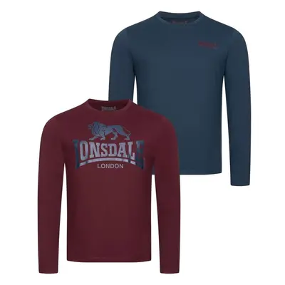 Lonsdale Mens long-sleeved shirt regular fit double pack 90443384