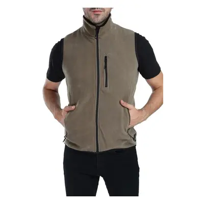 79233 Dewberry Ghsy Multi-Pocket Fleece Mens Vest-Khaki 100007760