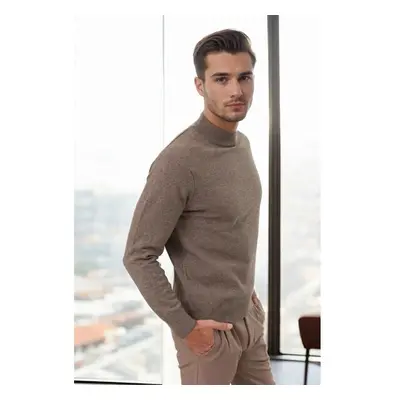 64721 Dewberry Half Turtleneck Woolen Mens Knit Sweater-VISION 100262618