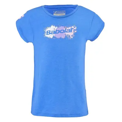 Dívčí tričko Babolat Exercise Cotton Tee Girl French Blue 8 - 10 let 99600318