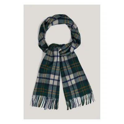 ŠÁLA GANT HERRINGBONE CHECK WOOL WOVEN SCARF TARTAN GREEN 99405534