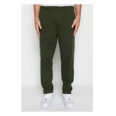 Trendyol Khaki Regular Fit Elastic Waist Gabardine Trousers 95690179