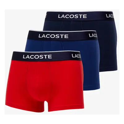 Boxerky LACOSTE Underwear Trunk 3-Pack Navy Blue/ Red/ Methylene L 100265701