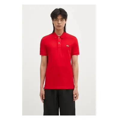 Bavlněné polo tričko Lacoste červená barva, PH4012-001 84019817