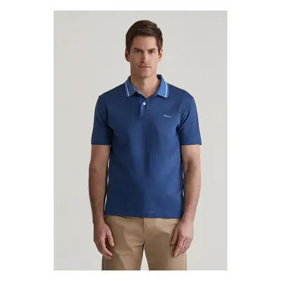 POLOKOŠILE GANT MICRO HOUNDSTOOTH POLO VINTAGE BLUE 99943922