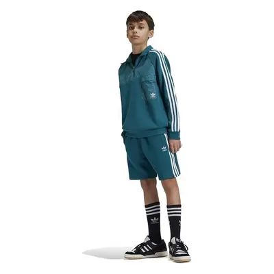 Dětská bavlněná mikina adidas Originals HZ CREW zelená barva, s 93824109