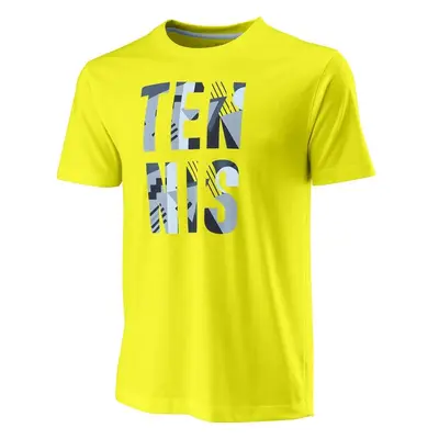 Pánské tričko Wilson Stacked Tennis Tech Tee Sulphur Spring 99600208