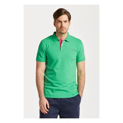 POLOKOŠILE GANT CONTRAST COLLAR PIQUE SS RUGGER MID GREEN 77050485