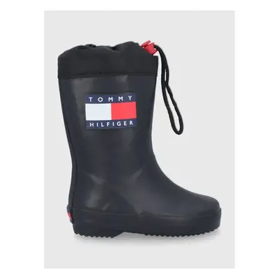 Dětské holínky Tommy Hilfiger černá barva 100014298