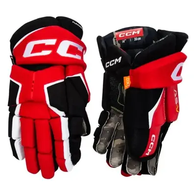 CCM Tacks AS-V black/red/white Hokejové rukavice, Senior 99077280