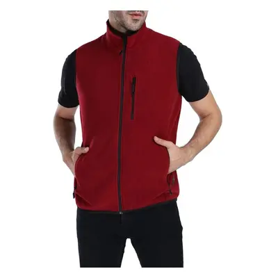 79233 Dewberry Ghsy Multi-Pocket Fleece Mens Vest-BORDEAUX 100173794