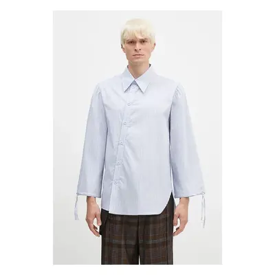 Košile Andersson Bell Bouquet Stripe Asymmetric Shirt pánská, modrá 99247502