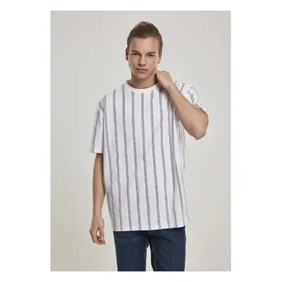 Urban Classics Těžké oversized tričko AOP Stripe bílá/námořnická 89520771